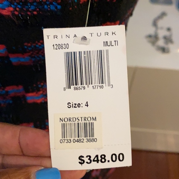 NWT Trina Turk dress with accents (Size 4) - Picture 7 of 7